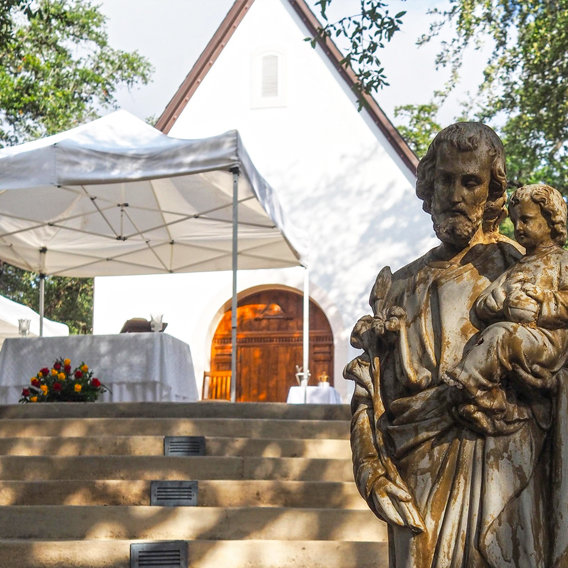 Schoenstatt Movement of San Antonio Shrine with St Joseph and Jesus statue